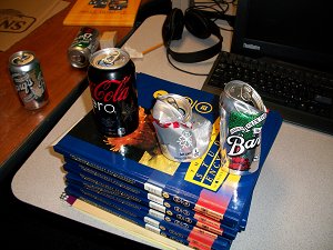 smashed cans